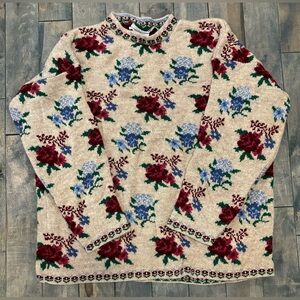 Vintage Bugle Boy For Her Floral Sweater